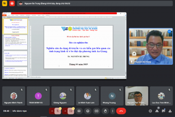 Nghiệm thu đề tài nghiên cứu khoa học cấp ĐHQG-HCM, loại C về lĩnh vực Chăn nuôi